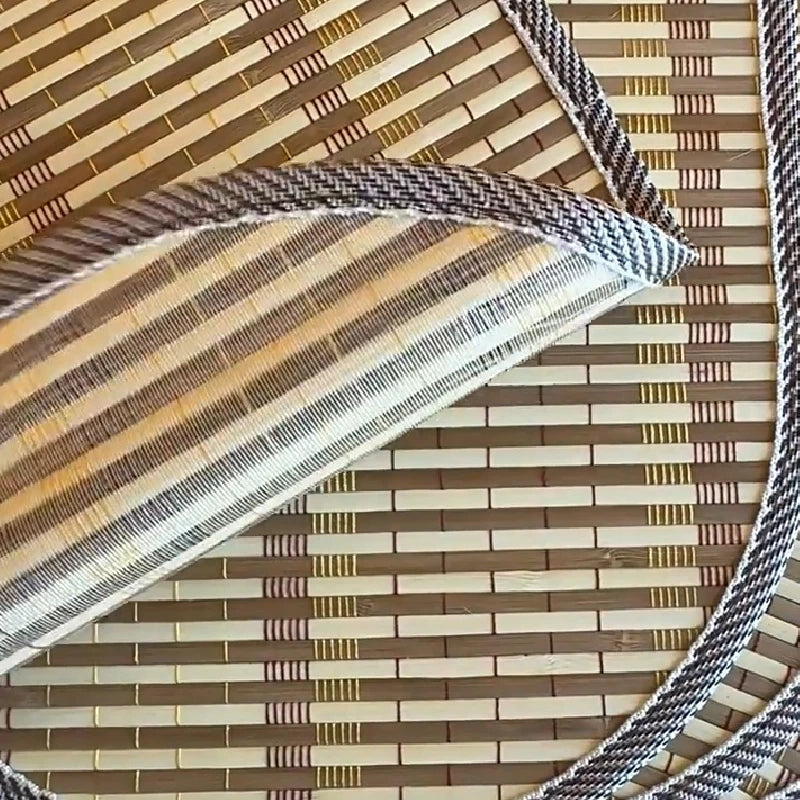 Natural Bamboo Weave Oval Placemats – Woven Bamboo Table Mats Heat Resistant Non Slip Dining Table Mats Set of 6 or 10
