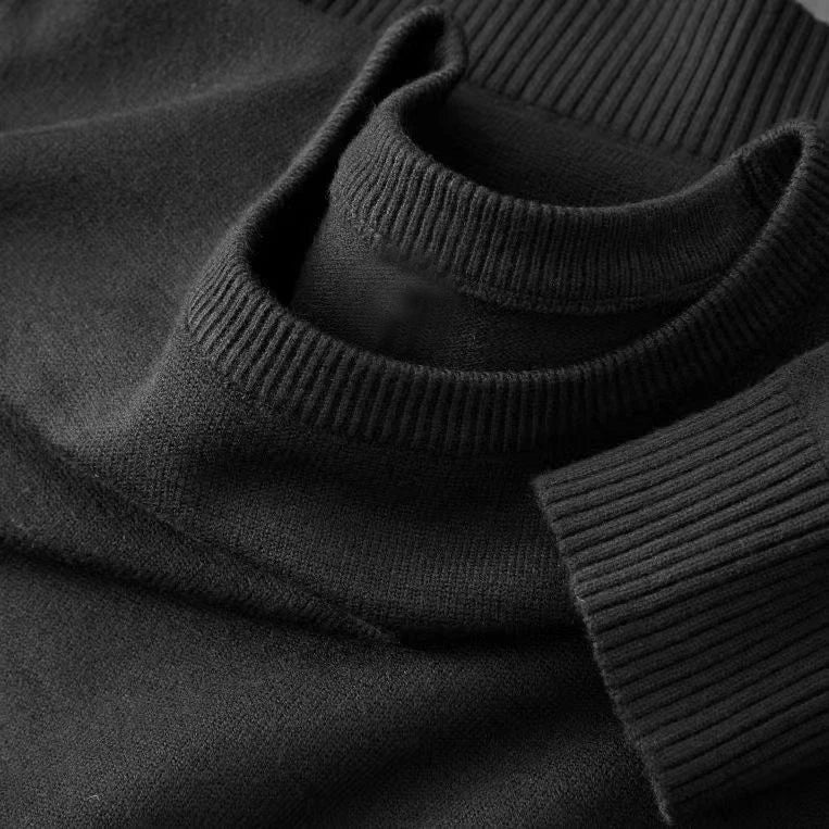 Men’s Long Sleeve Lightweight Knit Jumper – Crew Neck Pullover Casual Knitwear