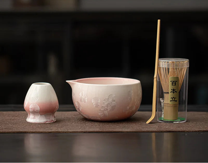 Mizuki Matcha Set – Japanese Matcha Gift Set with Ceramic Bowl and Bamboo Whisk (4 or 8 Piece)