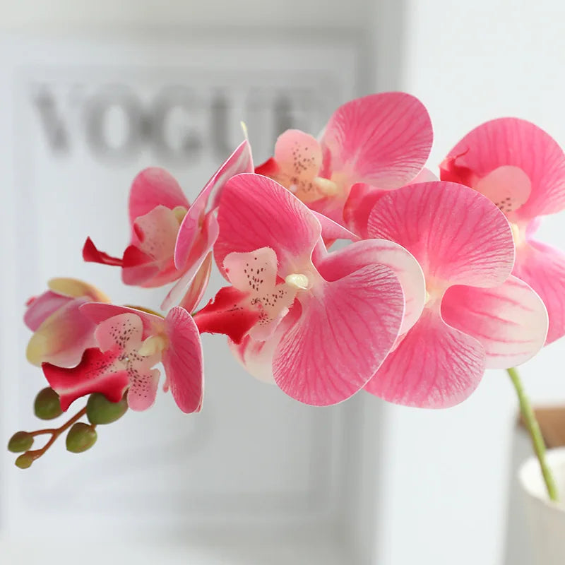 Orchid Bloom Stem – Faux Orchid Flower Branch for Vase Arrangements, Bouquets and Home Décor