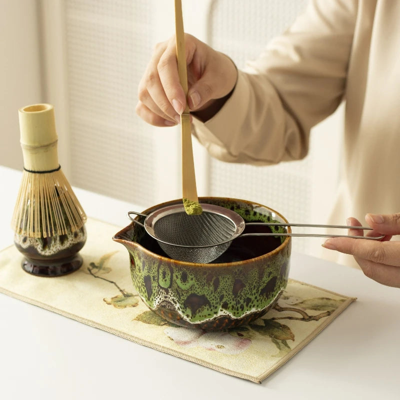 Aemori Japanese-Style Matcha Tea Set – 5 or 7 Piece Matcha Gift Set with Bamboo Whisk, Bowl and Accessories