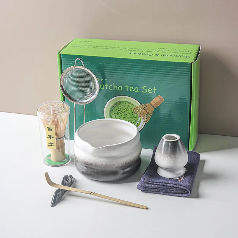 Traditional Matcha Tea Set – Japanese Ceremony Kit with Whisk, Bowl & Accessories | Available in Multiple Colours & Set Sizes