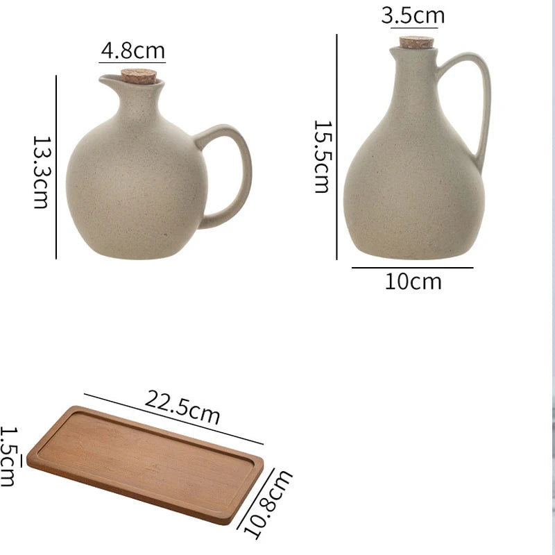 Mareno Ceramic Olive Oil & Vinegar Bottle Collection – Rustic Kitchen Storage