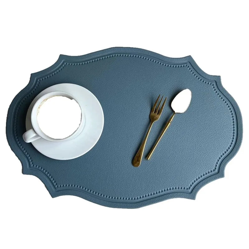 Luxury Faux Leather Table Mats – Set Of 1/4/6 Elegant Cutout Placemats for Dining Table Settings