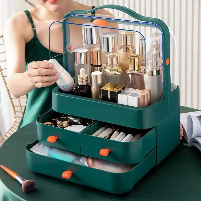 Makeup Organizer with Handle & Drawers