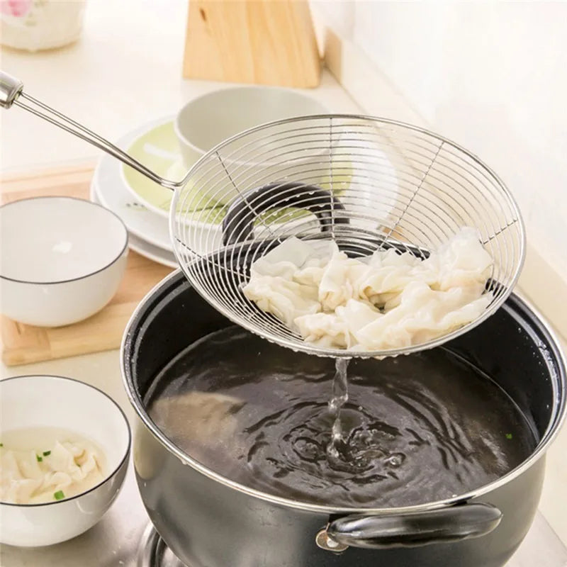 Stainless Steel Food Strainer Set – 1/3/5 Piece Frying and Cooking Skimmer Spoons