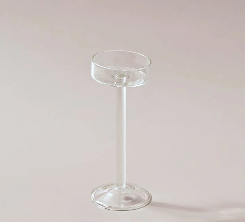 Avelaine Glass Tealight Candle Holder – Raised Table Centrepiece for Home Décor, Weddings and Events.