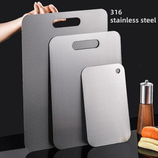 Stainless Steel Chopping Board – Durable Non-Porous Cutting Board for Meat, Vegetables & Fruit Prep