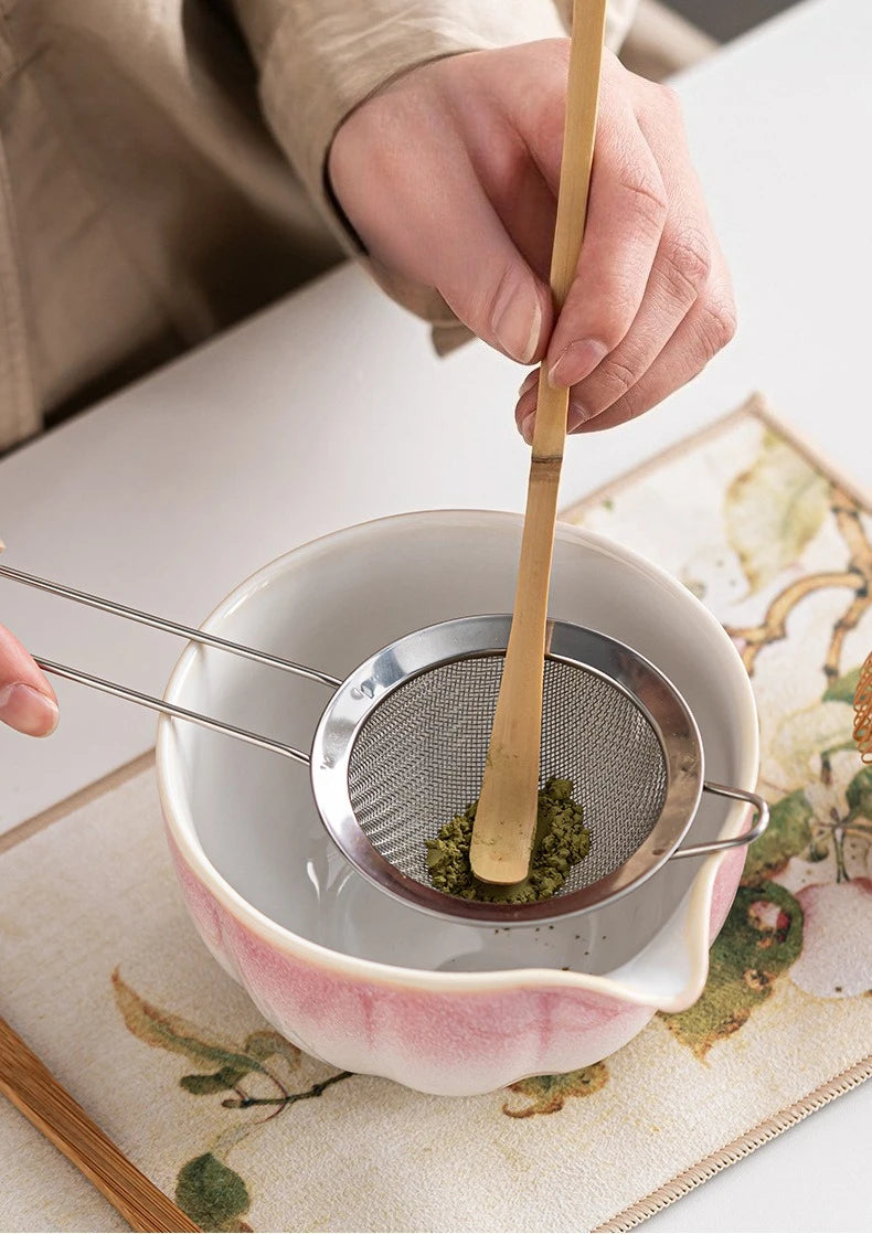 Sakura Bloom Japanese Matcha Tea Set – 8-Piece Matcha Bowl and Whisk Set with Scoop, Strainer & Holder for Traditional Matcha Making