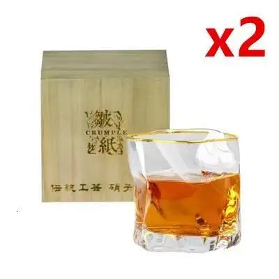 Virello Sculpted Whiskey Glass with Gift Box – Elegant Drinking Glass for Home Bar & Gifting