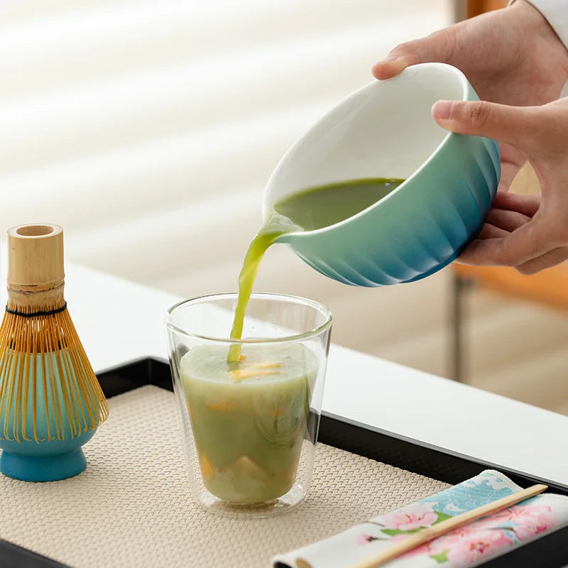Zen Matcha Gift Set – 6-Piece Japanese Matcha Tea Making Kit with Ceramic Bowl, Whisk, Scoop & Sifter