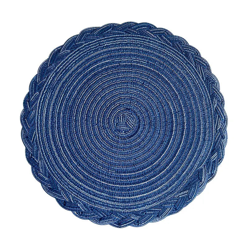 Round Woven Placemats Set of 4 – Dining Table Mats, Heat Resistant Table Placemats Kitchen Tableware
