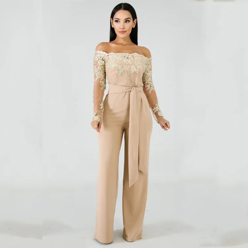 Elegant lace jumpsuit best sale