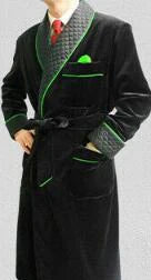 Arlington Men’s Velvet Smoking Jacket – Quilted Shawl Lapel Luxury Robe for Evening Lounge Wear & Classic Dressing