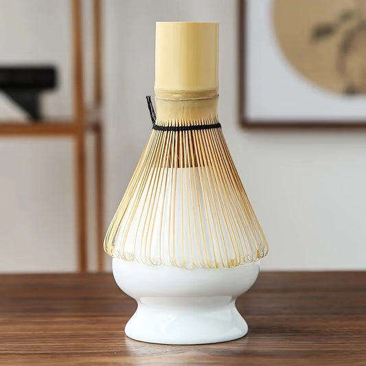 Bamboo Matcha Whisk & Tea Tool Set – 4 & 5-Piece Japanese Matcha Kit with Scoop, Strainer & Whisk Holder