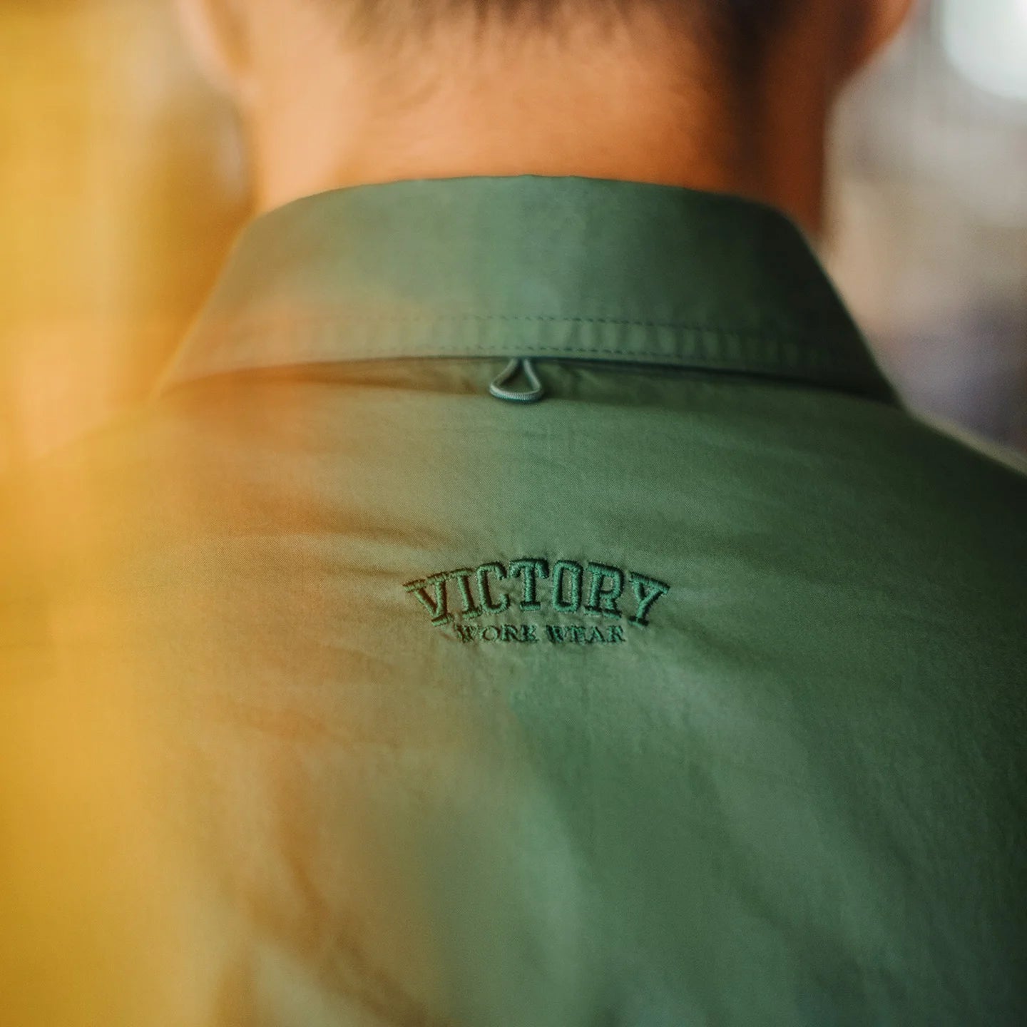 Brentwell Men’s Green Cotton Overshirt – Long Sleeve Single-Breasted Loose Fit Utility Shirt Jacket