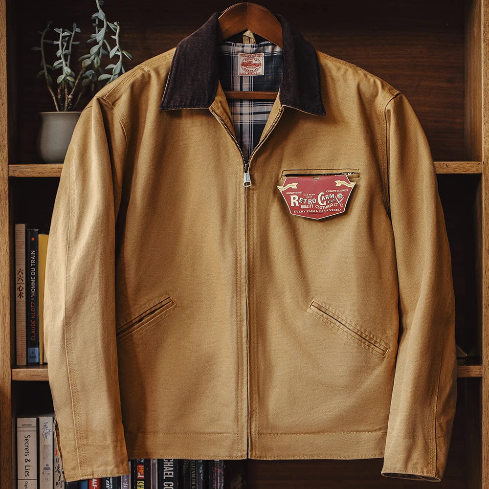 Retro Harrington Jacket – Zip-Up Coat