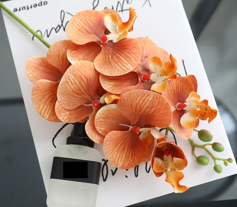 Orchid Bloom Stem – Faux Orchid Flower Branch for Vase Arrangements, Bouquets and Home Décor