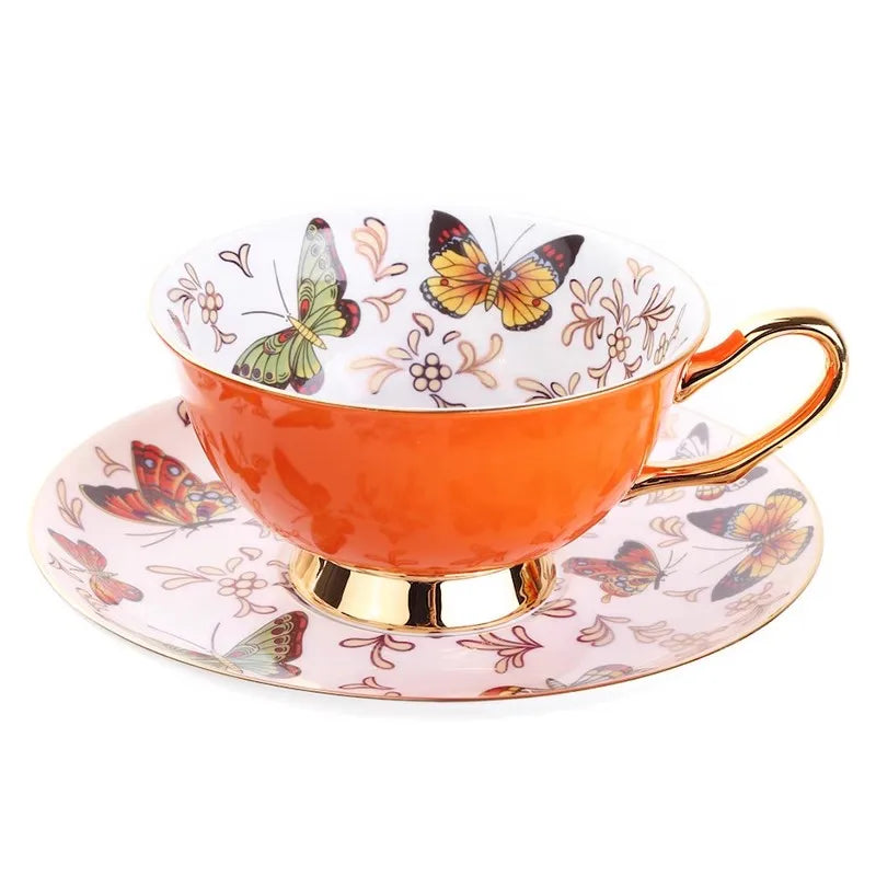 Papillon Tea Cup & Saucer Set – Butterfly Tea & Coffee Cup