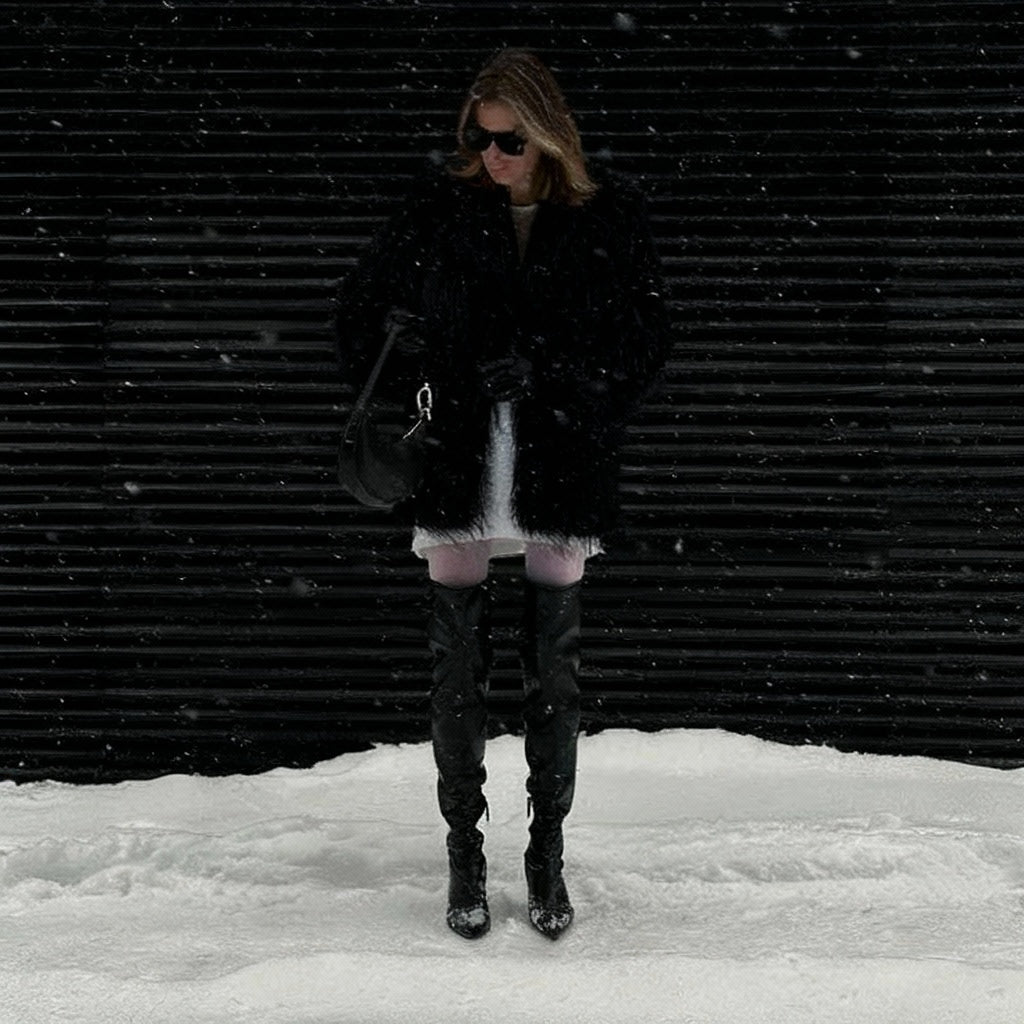 Nevalyn Shaggy Faux Fur Plush Mongolian Jacket – Women’s Luxury Winter Coat for Daywear and Evening Styling