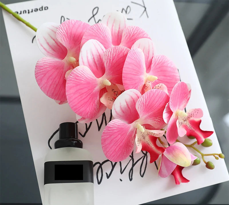 Orchid Bloom Stem – Faux Orchid Flower Branch for Vase Arrangements, Bouquets and Home Décor