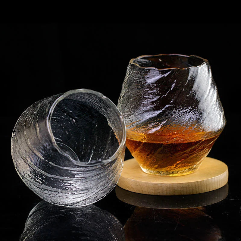 Twist Cut Crystal Whiskey Glass – Handcrafted Japanese-Style Glass for Whisky, Cocktails & Spirits
