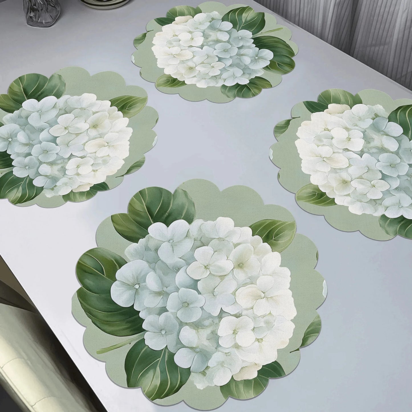 Hydrangea Meadow Placemat Set – Floral Dining Table Mats