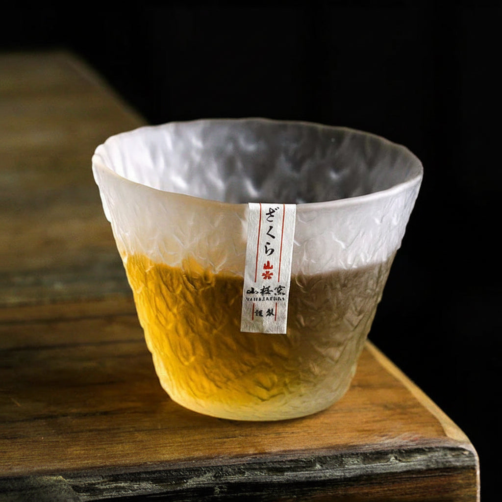 Yuki Japanese Style Handmade Crystal Whisky Glass with Wooden Gift Box