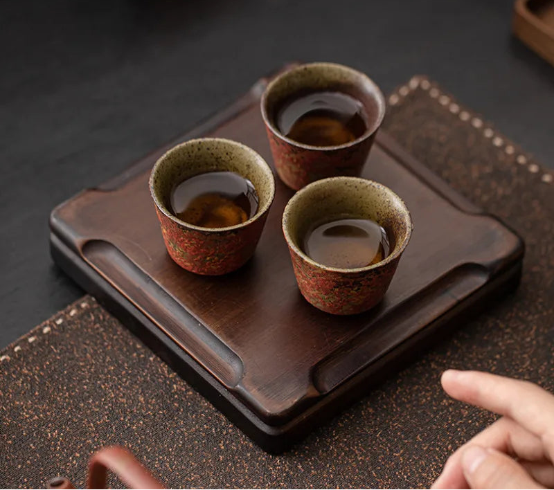 Akai Earth Handmade Tea Cups – Ceramic Tea Cup Set, Espresso Coffee Cups, Arabic Coffee Cups, Loose Leaf Tea Cups, Artisan Drinkware