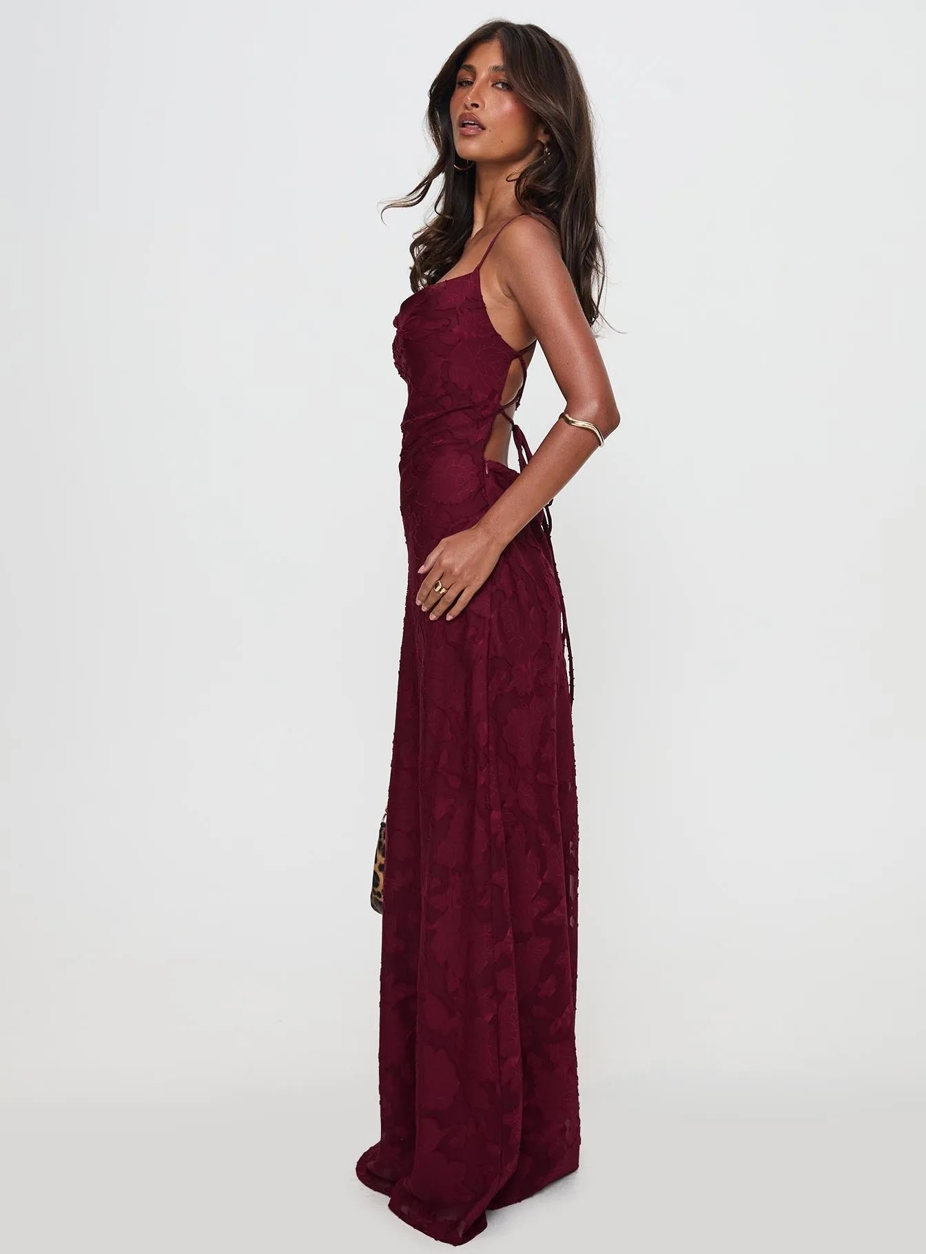 Celestienne A-Line Maxi Dress with Open Back Detail – Elegant Wedding Guest Dress, Formal Evening Gown & Occasion Maxi Dress