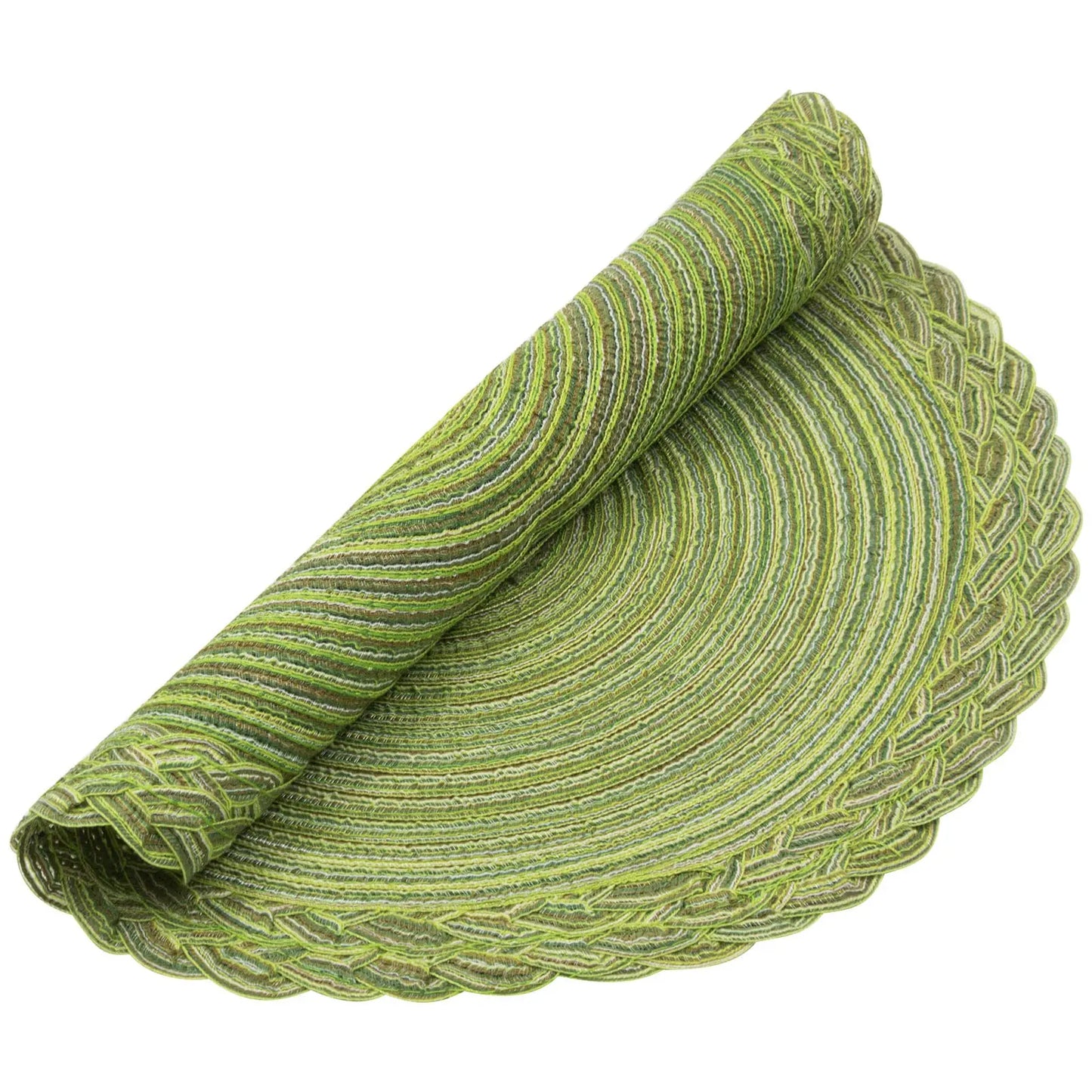Round Woven Placemats Set of 4 – Dining Table Mats, Heat Resistant Table Placemats Kitchen Tableware