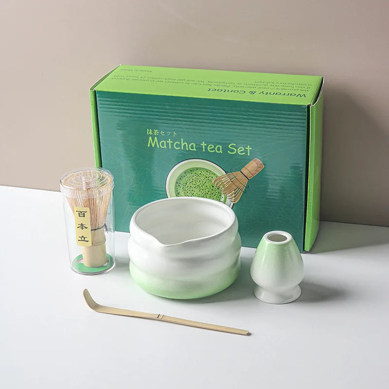Traditional Matcha Tea Set – Japanese Ceremony Kit with Whisk, Bowl & Accessories | Available in Multiple Colours & Set Sizes