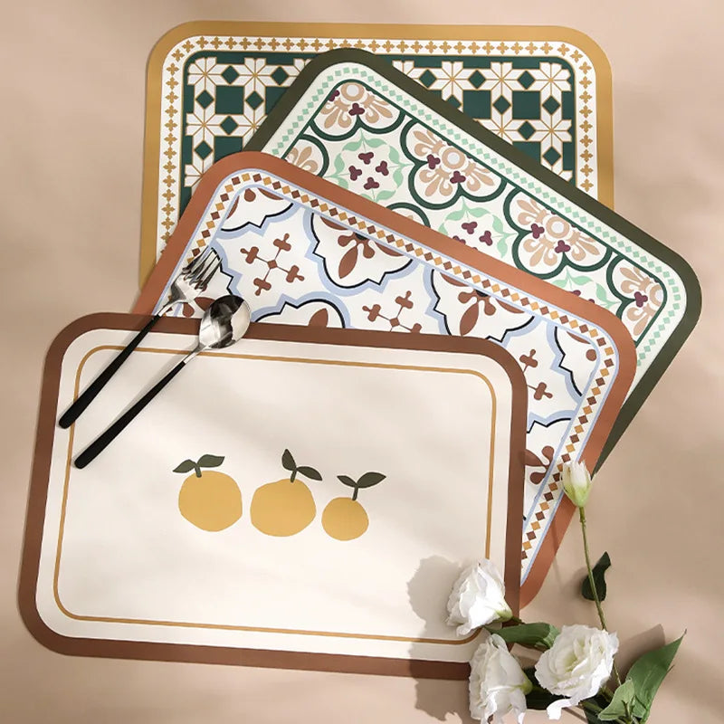 Heat Resistant Placemats – Non Slip Dining Table Mats, Easy Clean, 1 Piece or 4 Piece Set
