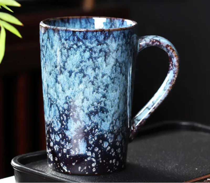 Marquina Style Coffee and Tea Mug – Textured Ceramic Cup 380ml Signature Drinkware