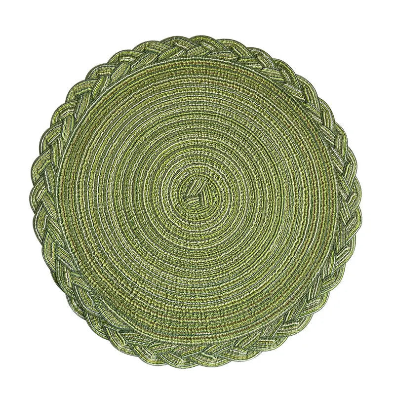 Round Woven Placemats Set of 4 – Dining Table Mats, Heat Resistant Table Placemats Kitchen Tableware