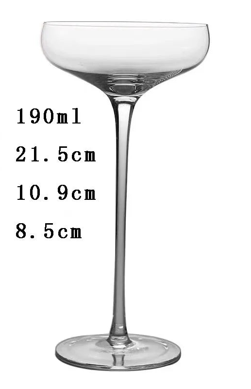 Mirello Martini Cocktail Glass – Long Stem Glass for Martinis, Cosmopolitans & Espresso Martinis