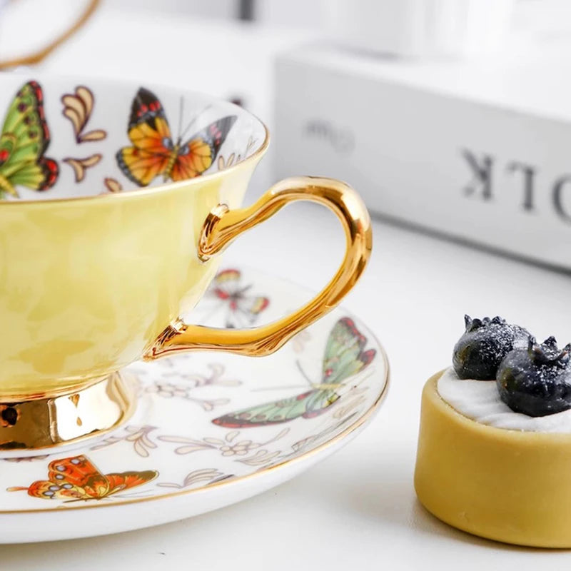 Papillon Tea Cup & Saucer Set – Butterfly Tea & Coffee Cup