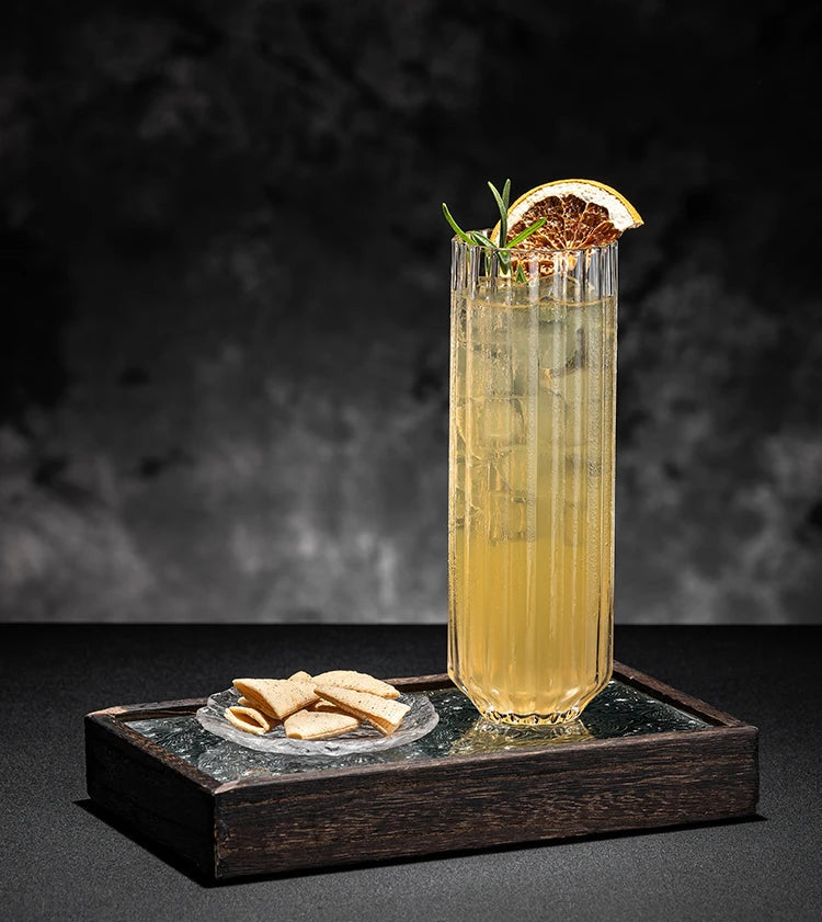 Verelle Fluted Highball Glass – Ribbed Cocktail & Juice Glass