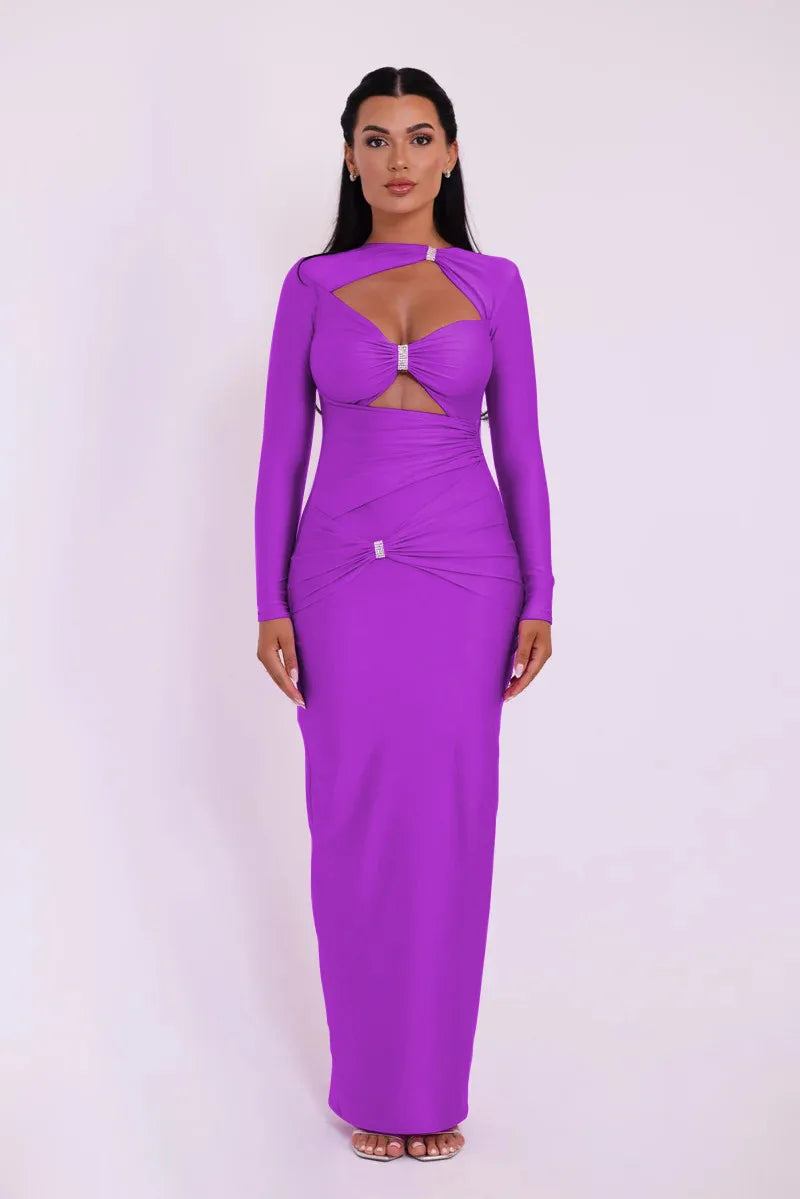 Valencia Cut-Out Embellished-Bodycon Maxi Dress