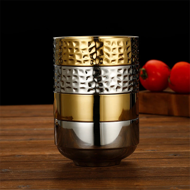 Stainless Steel Double Wall Rice Bowl – Heat Resistant Soup, Ramen & Salad Bowl for Kitchen Dining