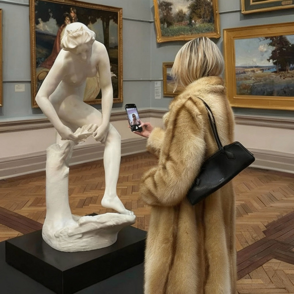 Luvienna Longline Plush Faux Fur Coat – Women’s Luxury Faux Mink Winter Coat for Daywear, Evening & Occasion Outfits