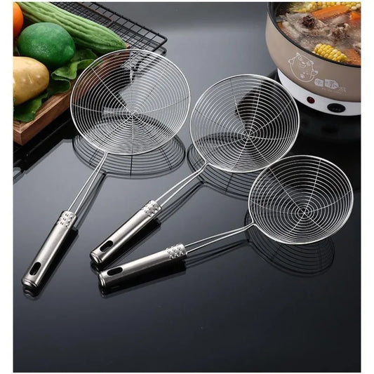 Stainless Steel Food Strainer Set – 1/3/5 Piece Frying and Cooking Skimmer Spoons