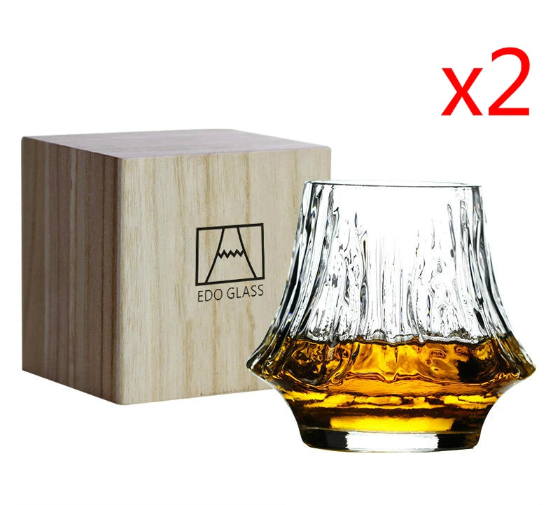 Velmora Edo Whiskey Glass – Sculpted Whisky Glass for Scotch, Bourbon & Old Fashioned Drinks