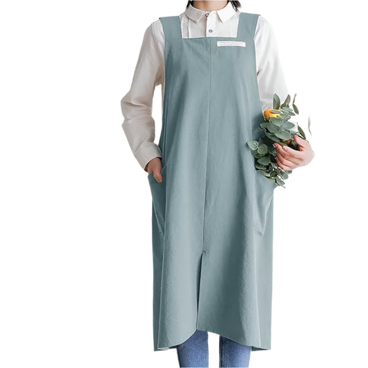 Comfort Fit Cross Back Apron – No-Tie Cooking Apron with Pockets for Kitchen, Baking & Daily Use