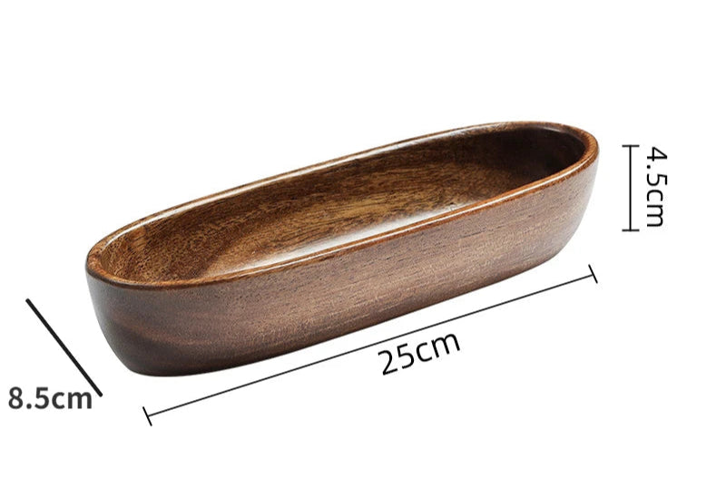 Natural Wooden Serving Trays – Solid Wood Snack, Tea & Breakfast Platters in Multiple Shapes & Sizes