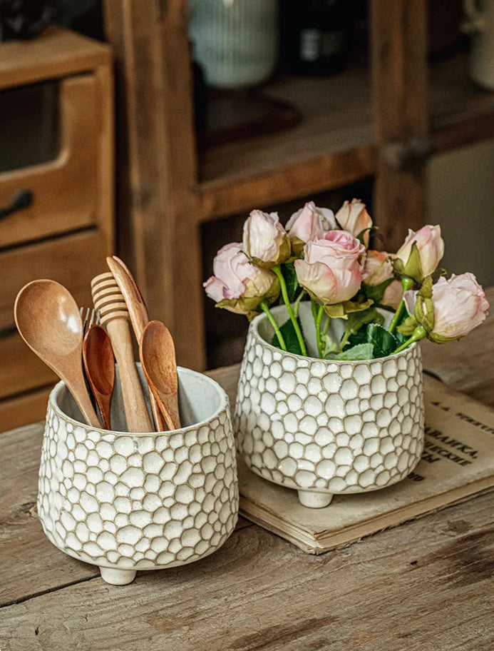 Terra Ceramic Utensil Holder – Kitchen Storage Jar