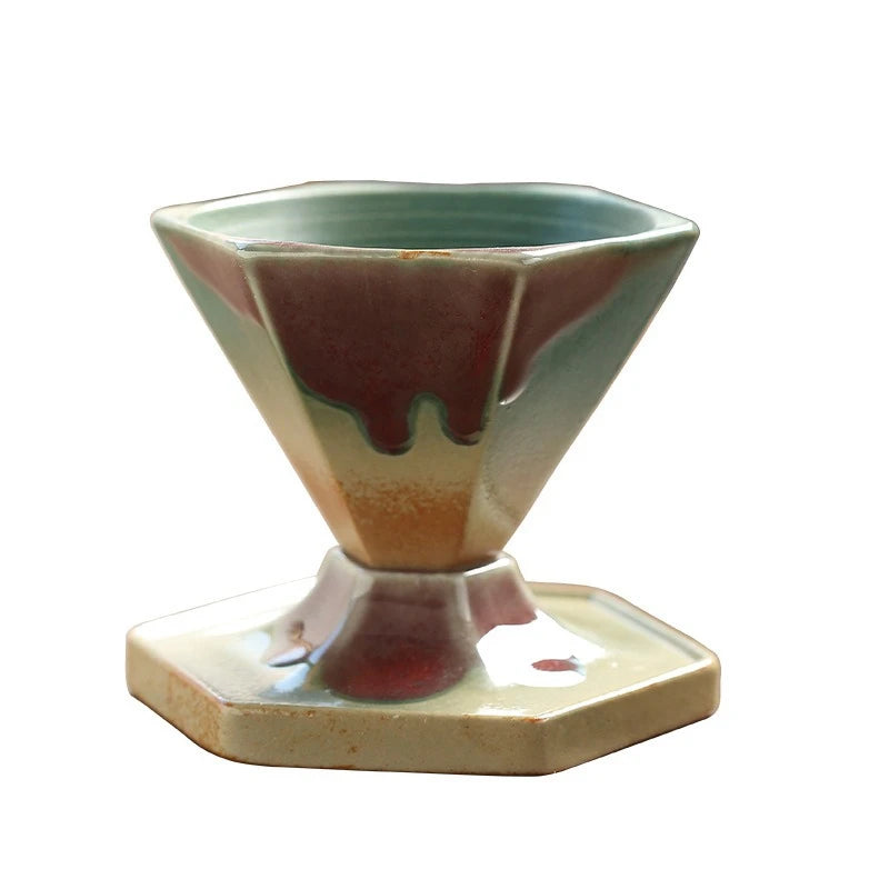 Rokaku Coffee Cup with Base – Handmade Ceramic Coffee Cup 150ml