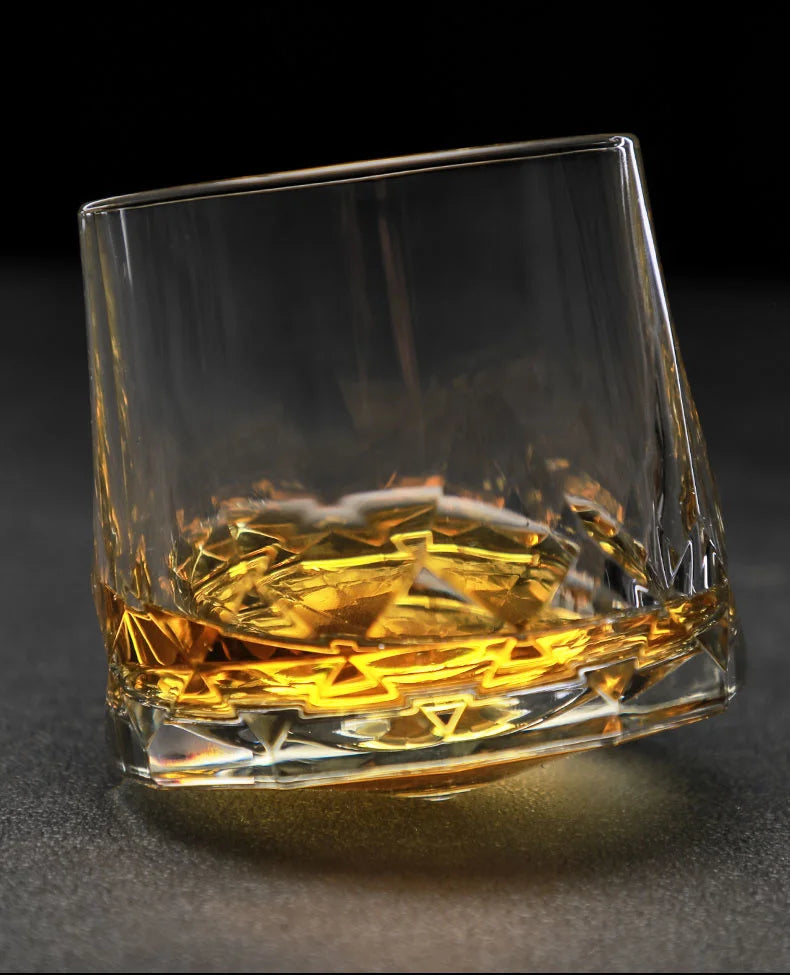 Lumen Angled Crystal Whisky Tumbler Glass 300ml
