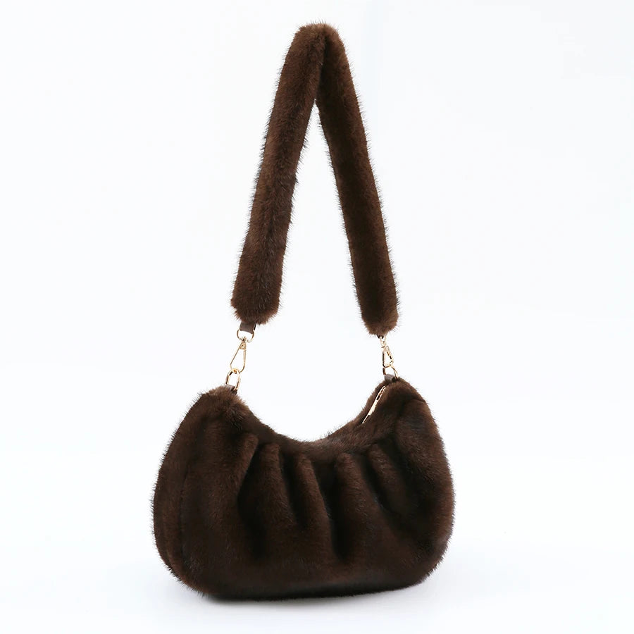 Kova Faux Fur Shoulder Bag