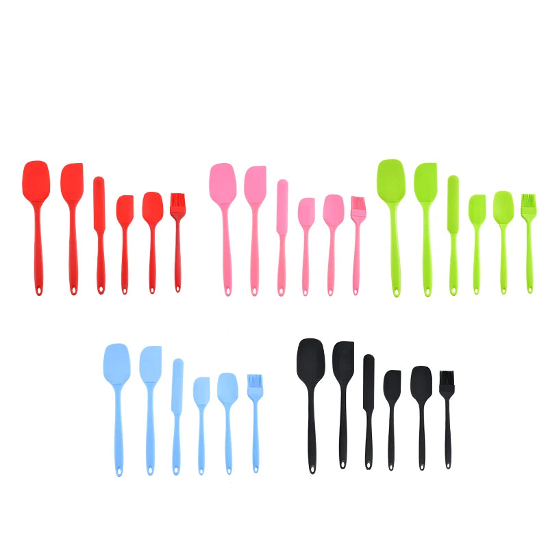 Silicone Kitchen Utensil Set 6 Piece – Heat Resistant Spatula Set for Cooking & Baking, Non Stick Kitchen Tools